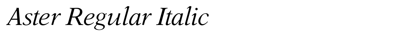 Aster Regular Italic